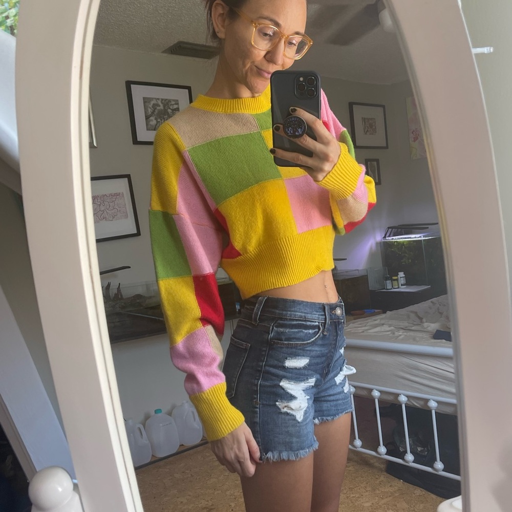 ZARA color block sweater